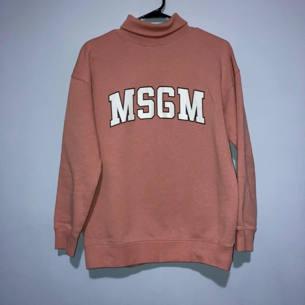 MSGM Pink Sweater with White Logo